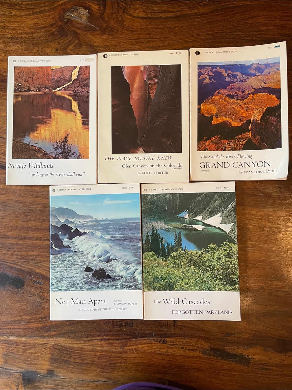 5 Sierra Club Ballantine Vintage Book Set - Scenic Grand Canyon Navajo Cascades